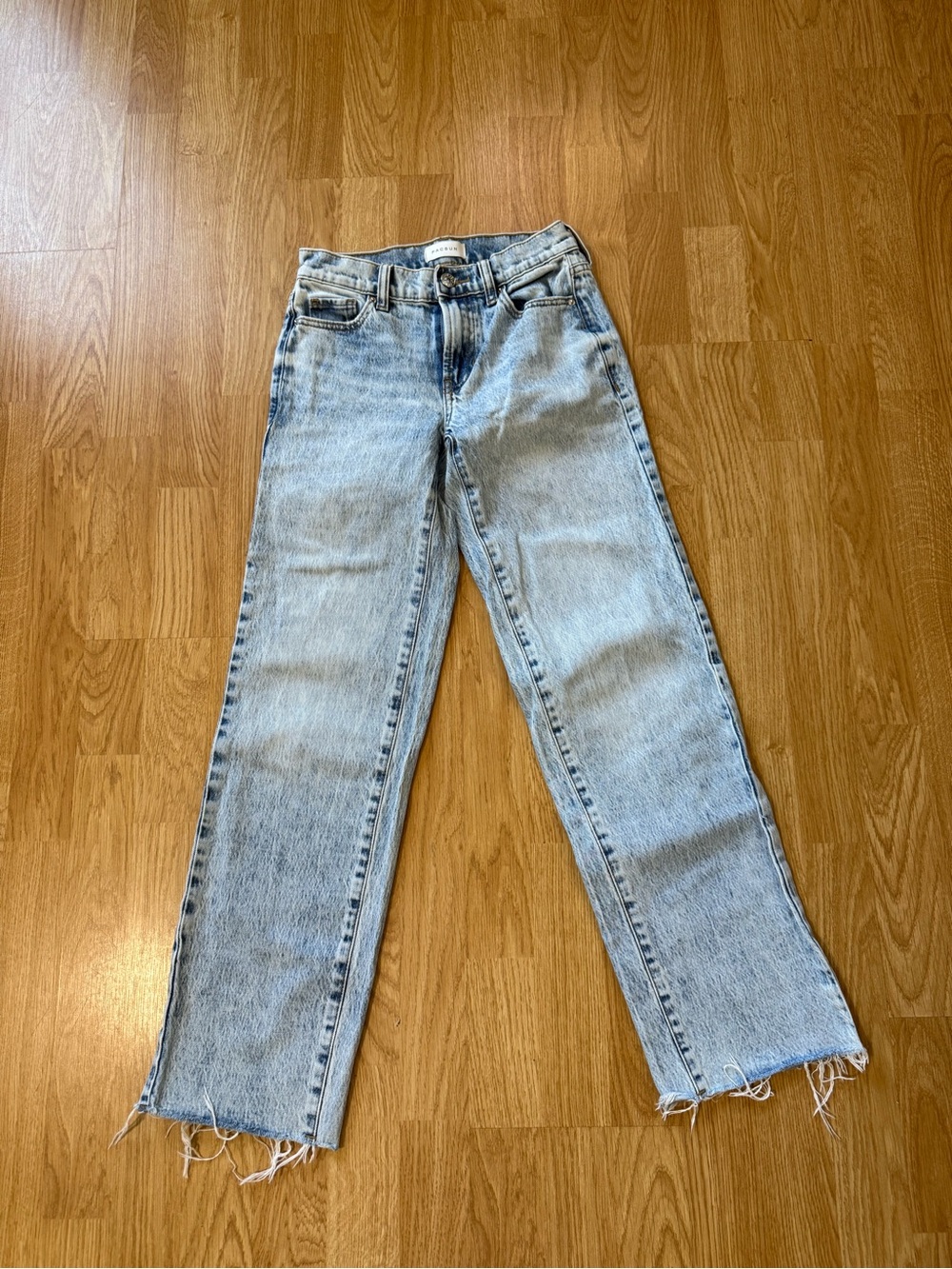 Pacsun Youth Blue Stretch Crop Boot Medium Wash High Rise Jeans - Size 22
